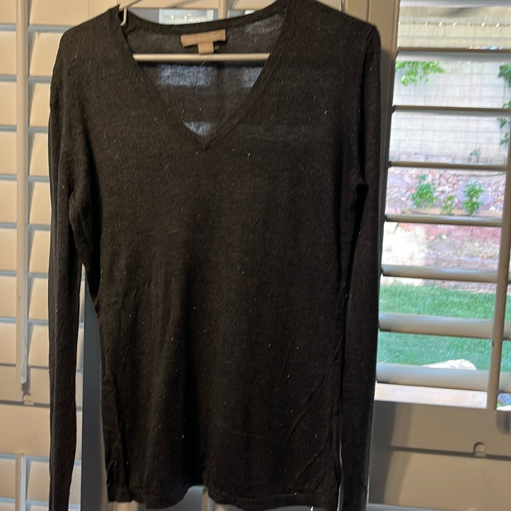 Banana Republic Long Sleeve Grey shirt With A Hint of Shimmer